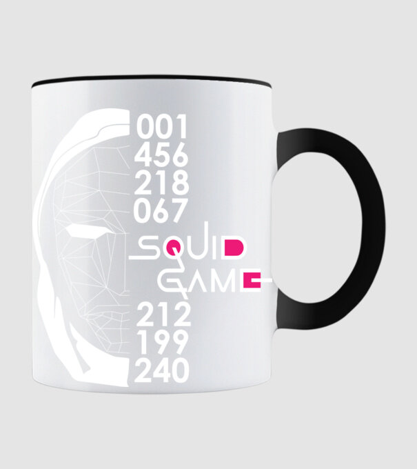 squid game numbers model negru pe tricou