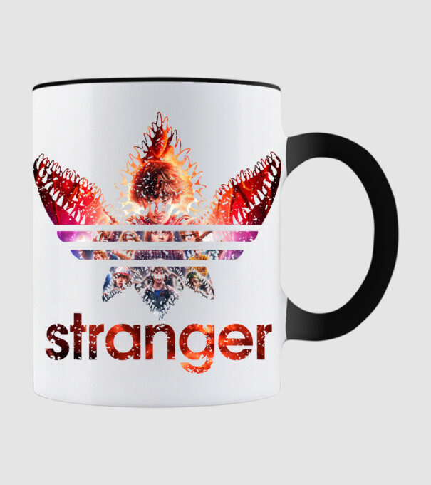 stranger logo poster model negru pe tricou