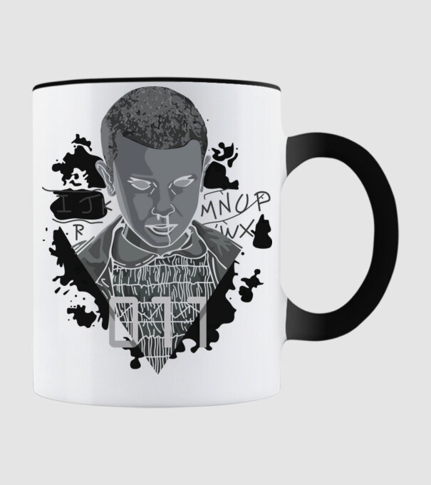 Stranger Things model negru pe tricou