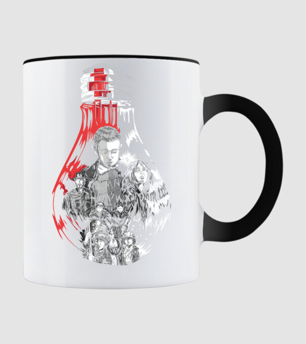 stranger things bulb model negru pe tricou