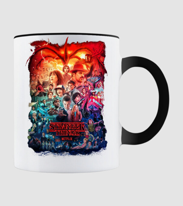 stranger things tribute poster2 model negru pe tricou