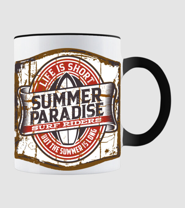 Summer Paradise model negru pe tricou