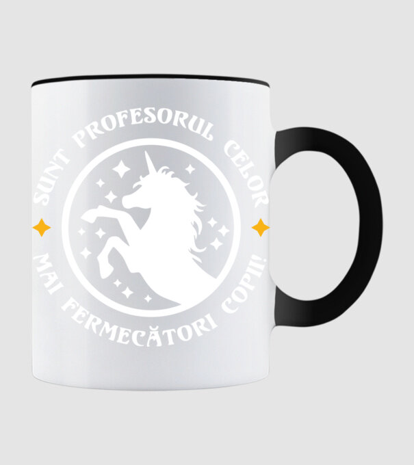 Sunt profesorul celor mai fermecători copii model negru pe tricou