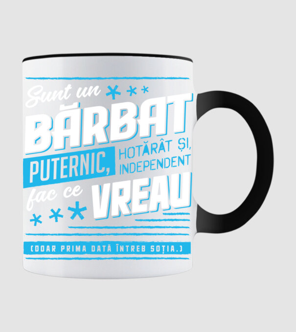 Sunt un bărbat puternic model negru pe tricou