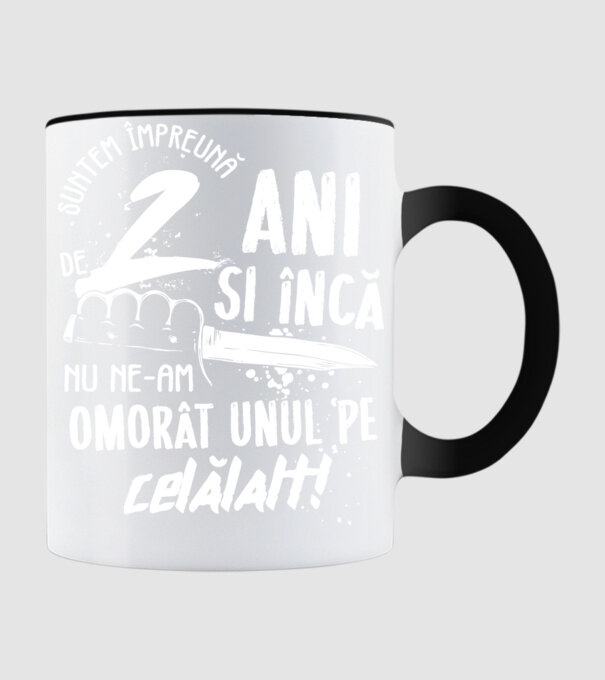Suntem împreună de 2 ani model negru pe tricou