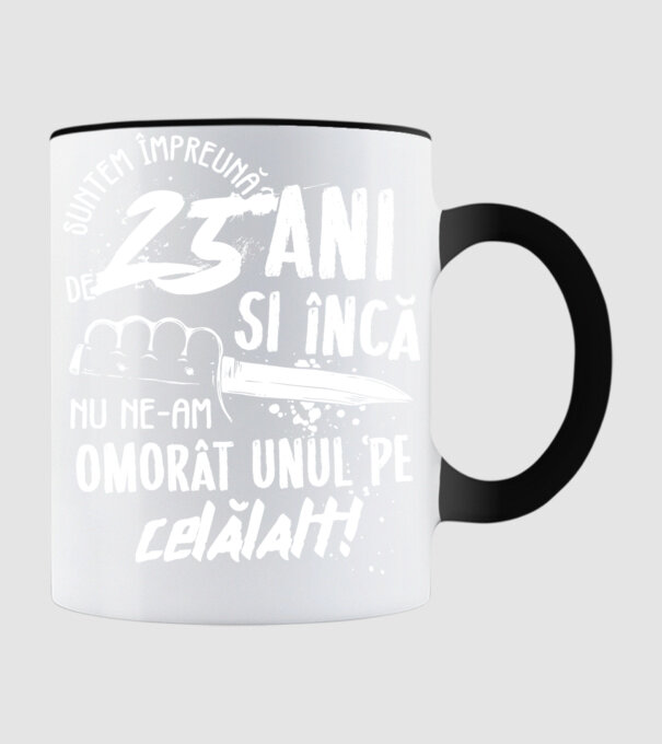 Suntem împreună de 25 ani model negru pe tricou
