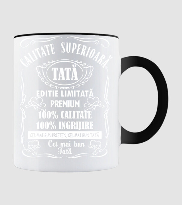 Tată Premium - ediție limitată model negru pe tricou