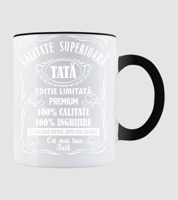 Tată Premium - ediție limitată model negru pe tricou