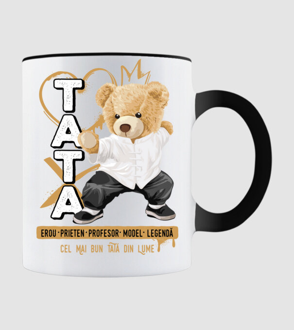 Tati Teddy model negru pe tricou