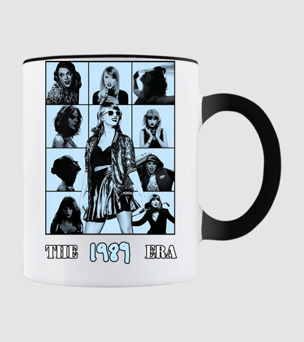 Taylor Swift ERAS blue model negru pe tricou