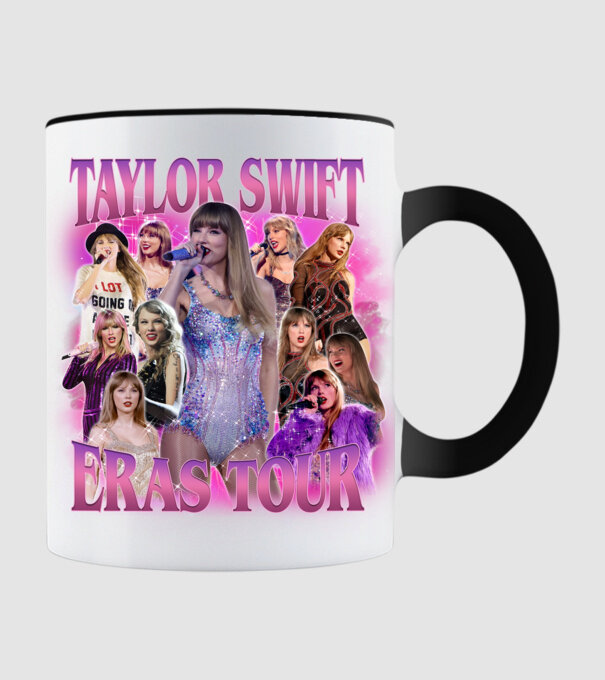 Taylor Swift ERAS bootleg 01 model negru pe tricou