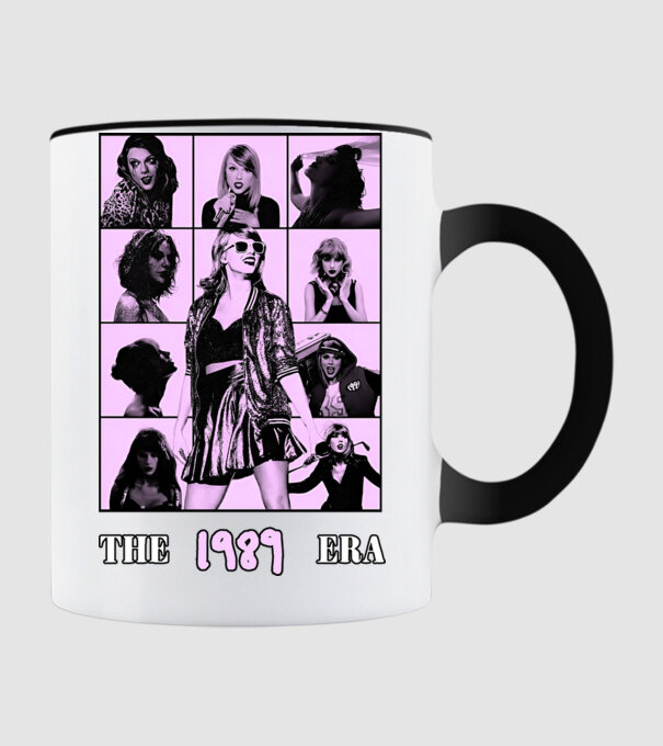 Taylor Swift ERAS lilac model negru pe tricou