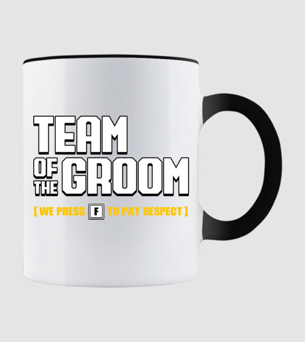 Team of the Groom model negru pe tricou