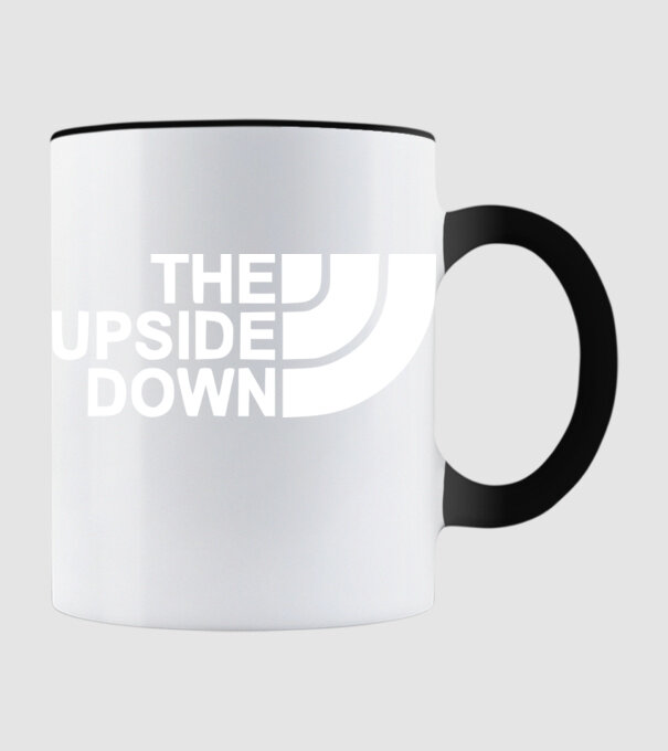 the upside down model negru pe tricou