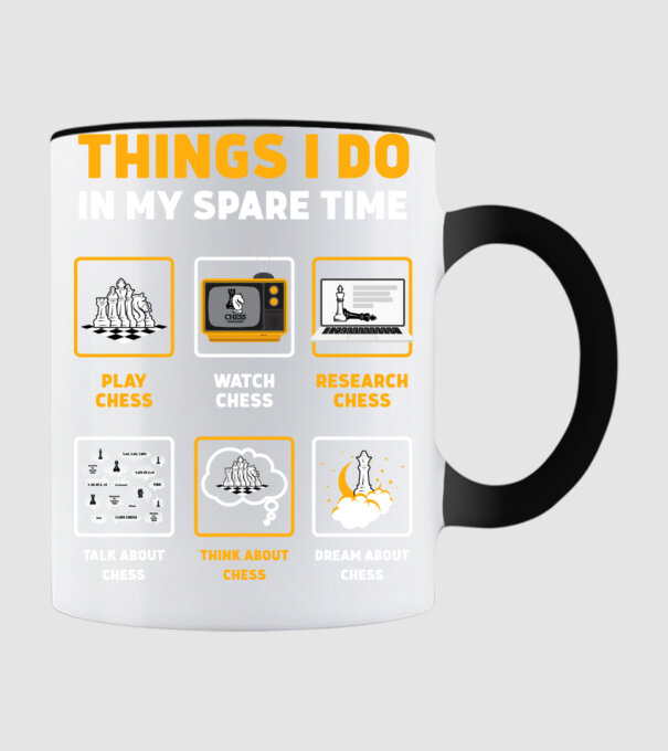 Things I do in my spare time model negru pe tricou