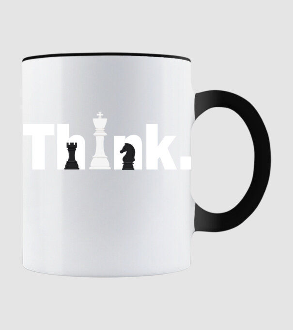 Think model negru pe tricou