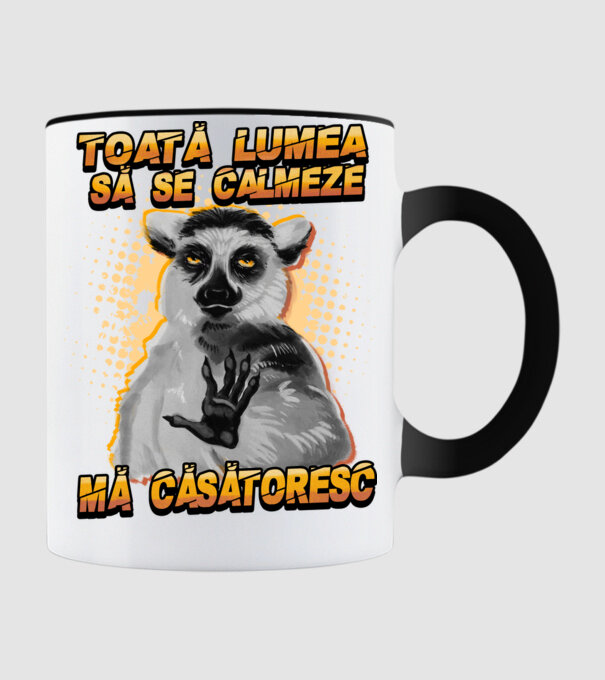 toată lumea - să se calmeze - mă căsătoresc model negru pe tricou