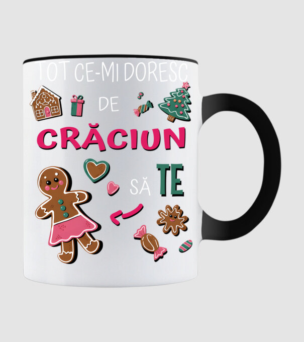 Tot ce-mi doresc de Crăciun să TE Femei Negru model negru pe tricou