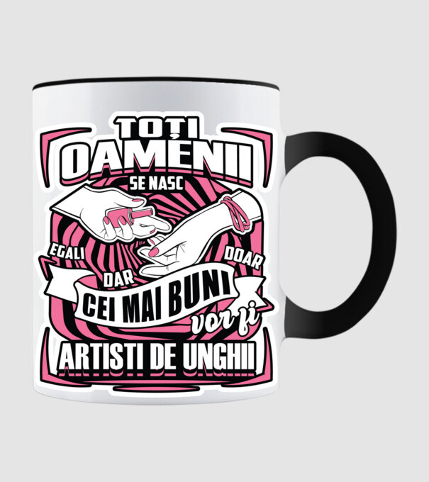Toți oamenii - se nasc egali dar doar cei mai buni vor fi artiști de unghii model negru pe tricou
