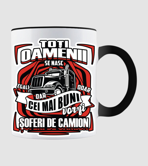 Toți oamenii șoferi de camion model negru pe tricou