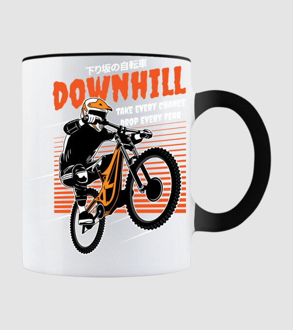 TR Downhill model negru pe tricou