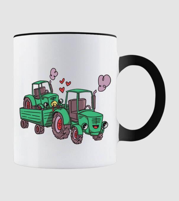 TRACTOR model negru pe tricou