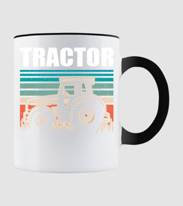 TRACTOR model negru pe tricou