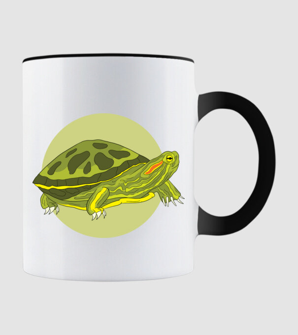 Turtle model negru pe tricou