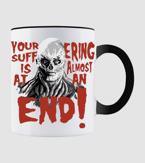 vecna your suffering is almost at an end model negru pe tricou