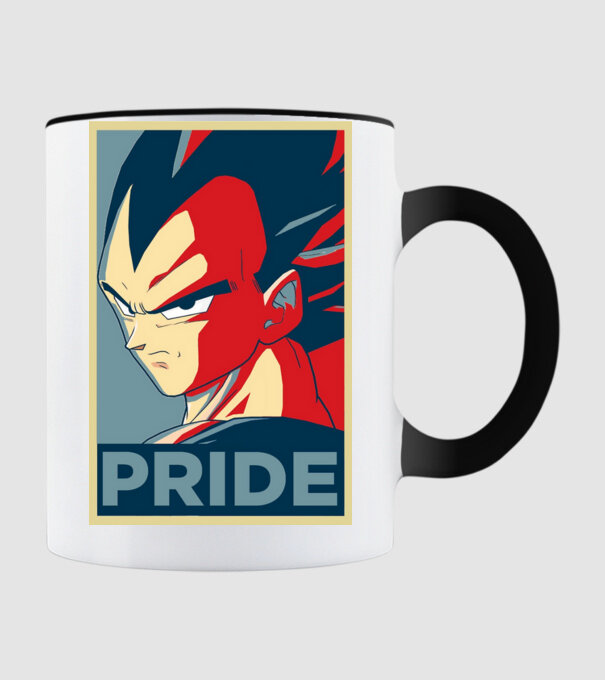 vegeta pride dragonball model negru pe tricou