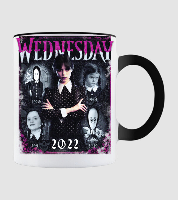 WEDNESDAY ADDAMS multi all time model negru pe tricou