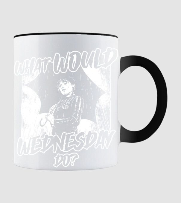 What would Wednesday do model negru pe tricou