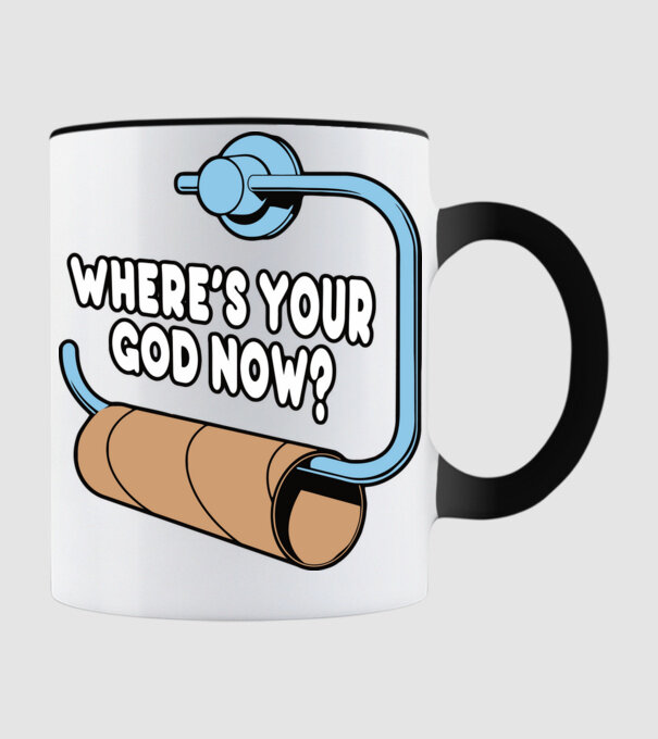 Where's your god now model negru pe tricou