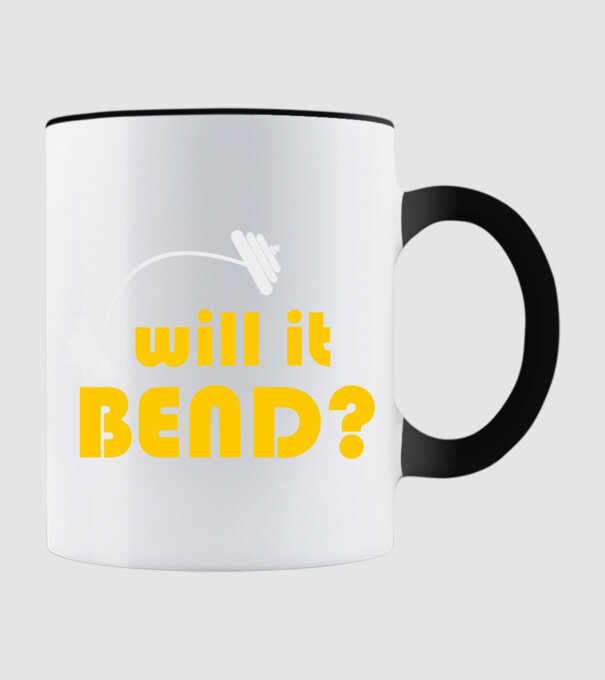 Will it bend model negru pe tricou