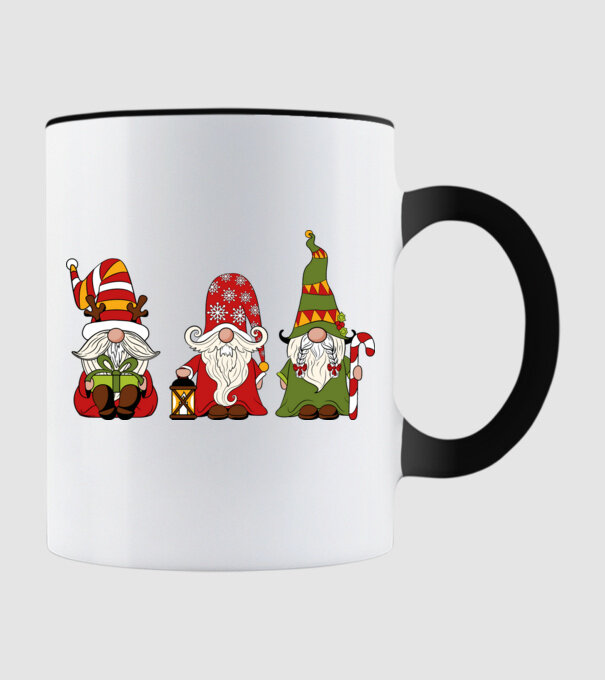 Xmas gnomes 2 model negru pe tricou