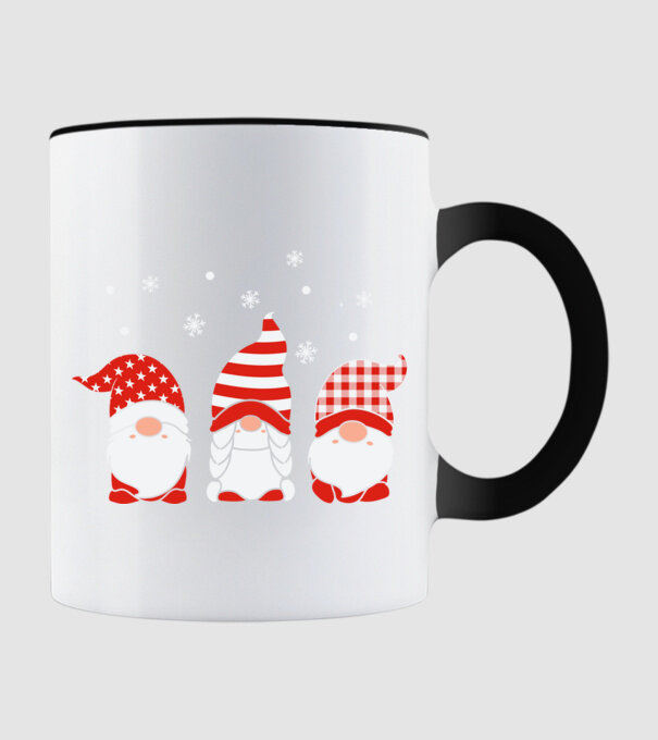 Xmas gnomes model negru pe tricou