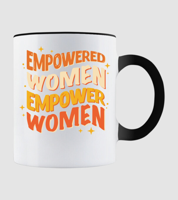 Empowered women empower women model negru pe tricou