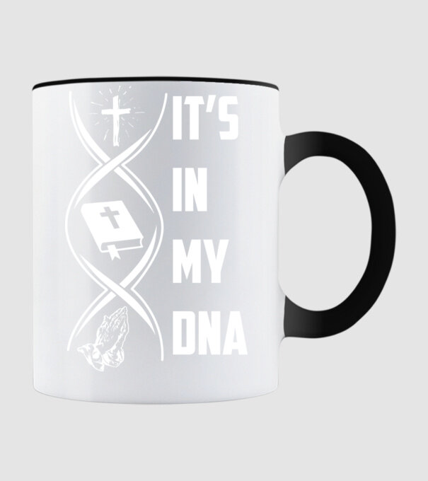 Its in my dna jesus model negru pe tricou