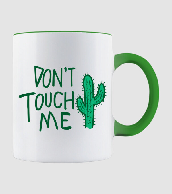 Dont touch me model verde de măr pe tricou