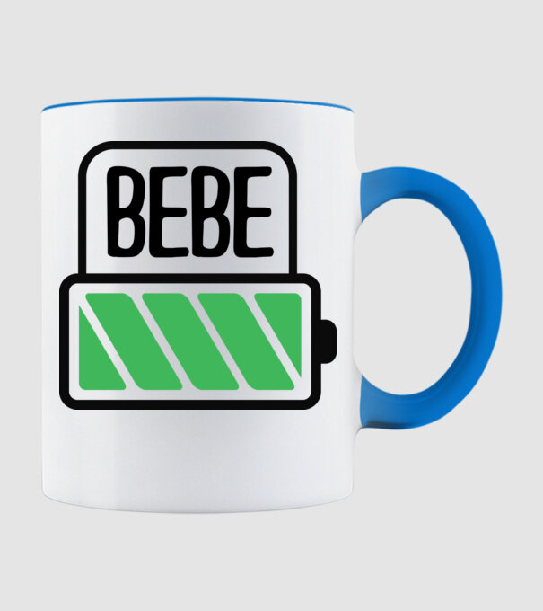 Bebe încărcat model albastru deschis pe tricou