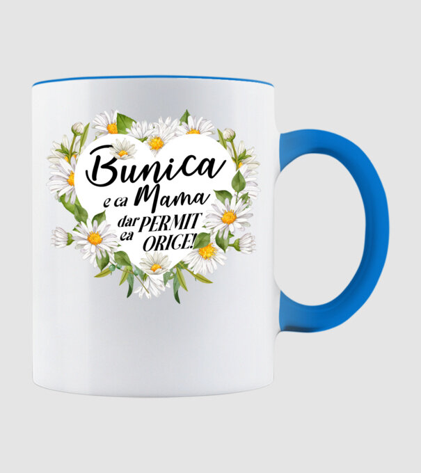 Bunica e ca mama, t permite orice! model albastru deschis pe tricou