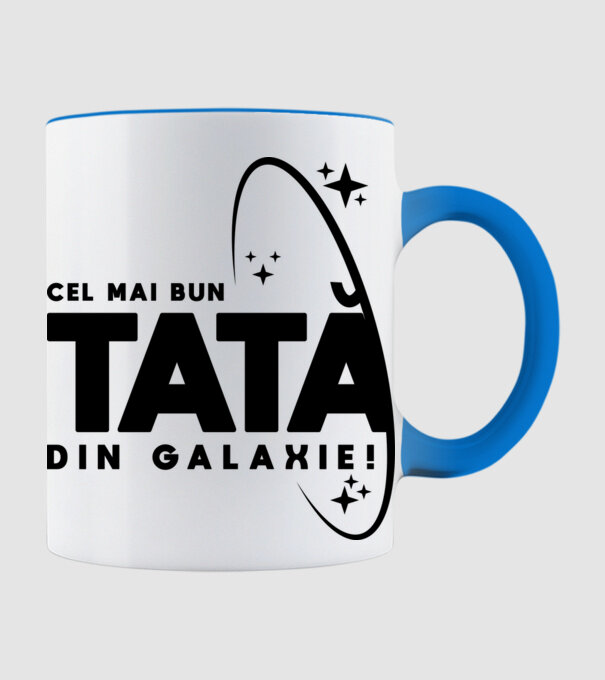 Cel mai bun tată din Galaxie! model albastru deschis pe tricou