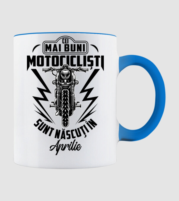 Cei mai buni motocicliști sunt născuți în Aprilie model albastru deschis pe tricou