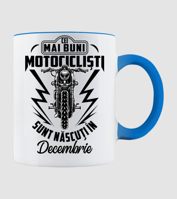 Cei mai buni motocicliști sunt născuți în Decembrie model albastru deschis pe tricou