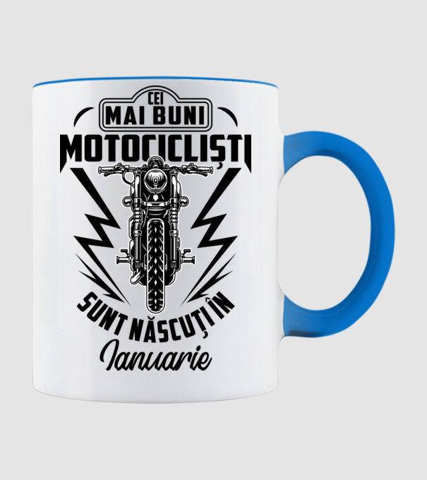 Cei mai buni motocicliști sunt născuți în Ianuarie model albastru deschis pe tricou