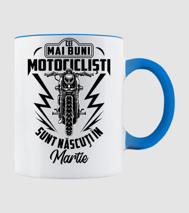 Cei mai buni motocicliști sunt născuți în Martie model albastru deschis pe tricou