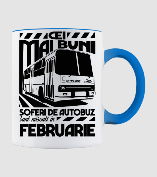 Cei mai buni șoferi de autobuz sunt născuți în Februarie model albastru deschis pe tricou