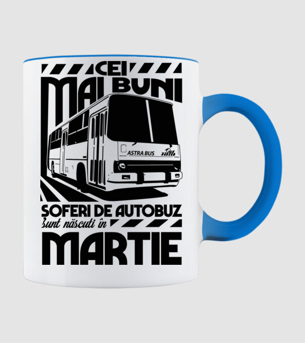 Cei mai buni șoferi de autobuz sunt născuți în Martie model albastru deschis pe tricou