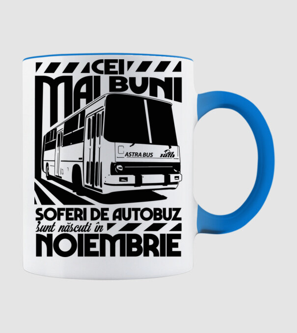 Cei mai buni șoferi de autobuz sunt născuți în Noiembrie model albastru deschis pe tricou