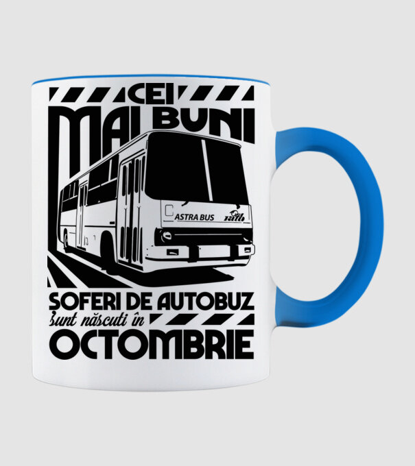 Cei mai buni șoferi de autobuz sunt născuți Octombrie model albastru deschis pe tricou